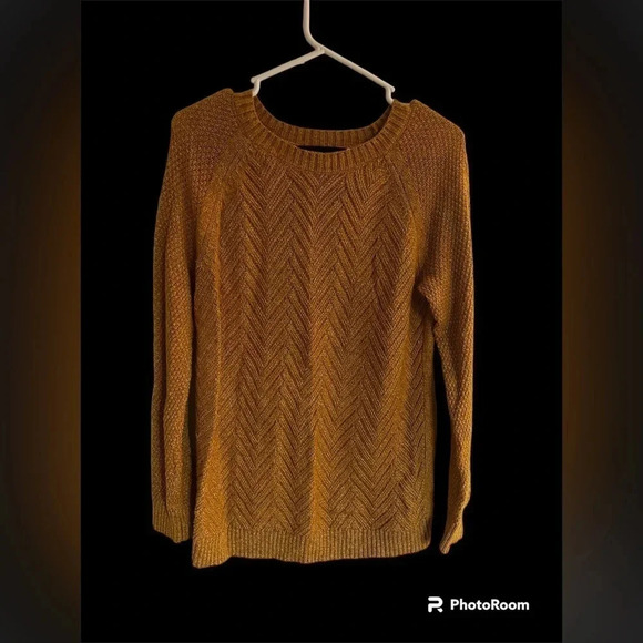 Sonoma Mustard colored knit sweater size medium - Picture 1 of 4